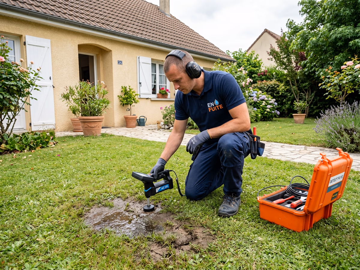 Fuite sur canalisation enterrée : symptômes et réparation