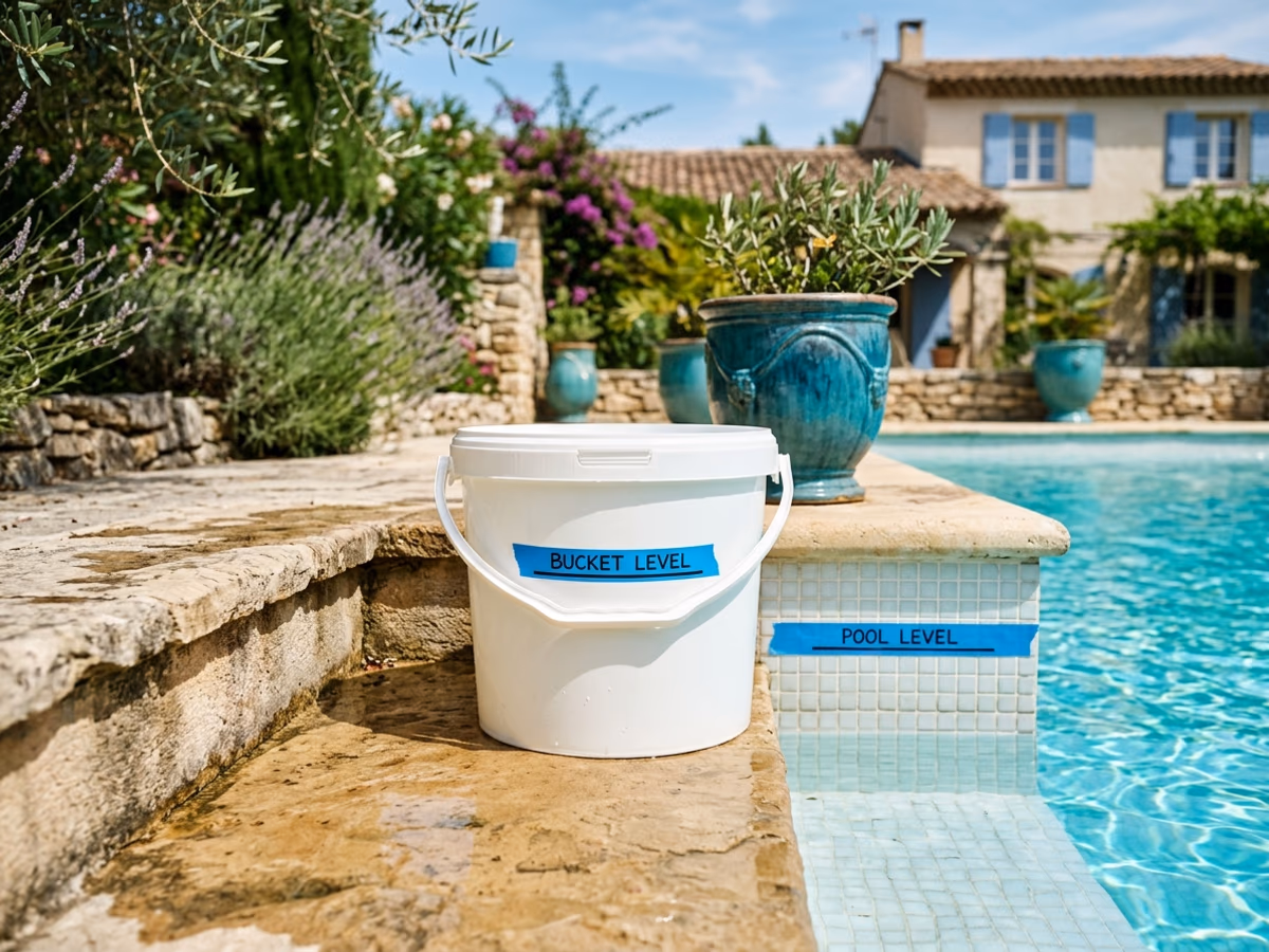 Le test du seau : comment confirmer une fuite piscine