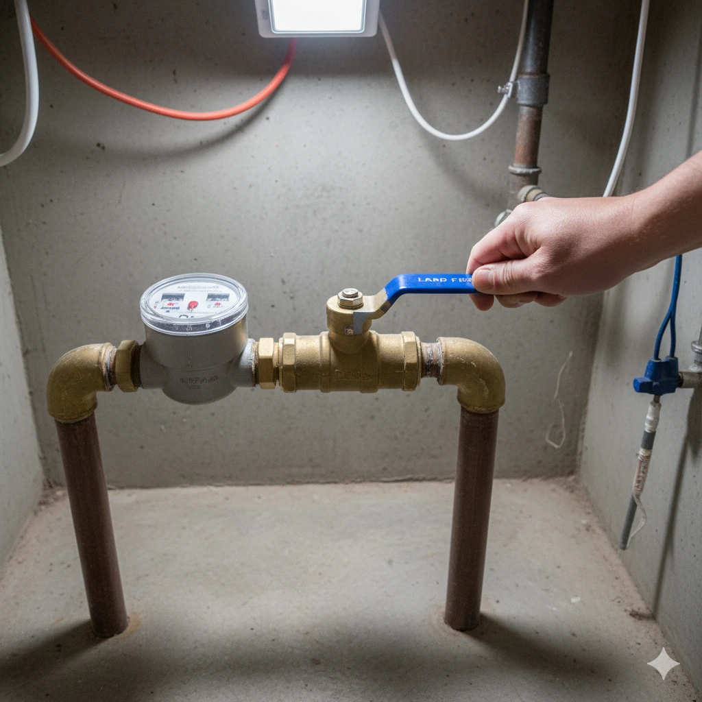 Barrer l'eau pour supprimer la fuite