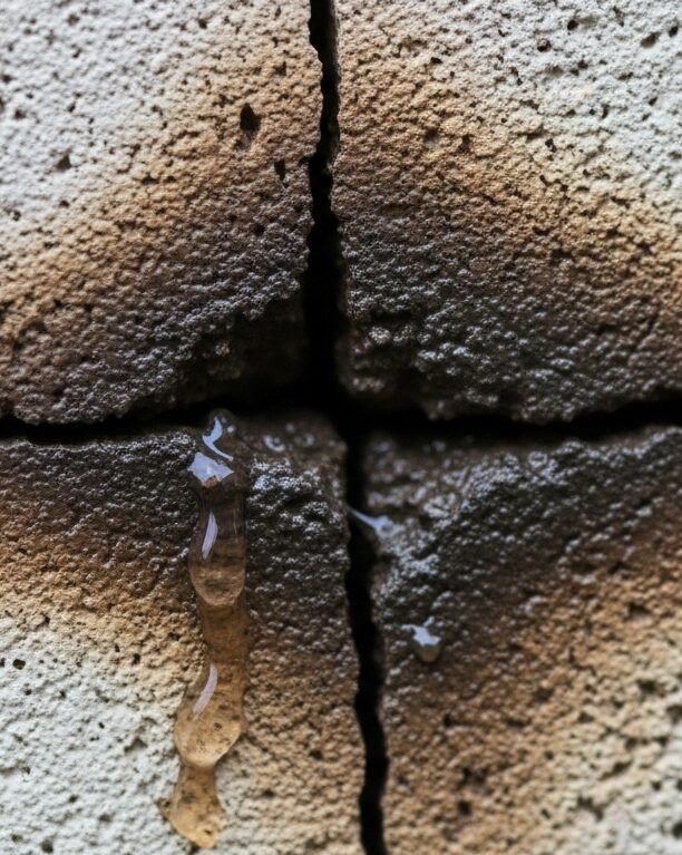Façade infiltration dans un mur